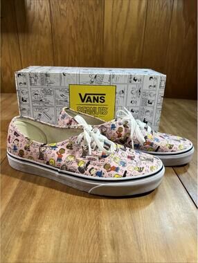 RARE Vans x Peanuts Charlie Brown Authentic Dance Party Sneakers Men 9.5 Women11